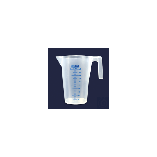 MEASURING BEAKER WITH HANDLE-PP-BLUE GRADE -250 ML