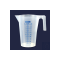 MEASURING BEAKER WITH HANDLE-PP-BLUE GRADE -250 ML