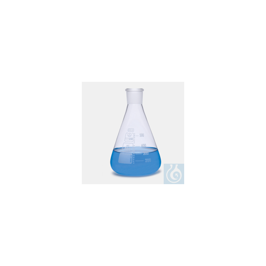 ERLENMEYER-PISTON-BORO-WHITE GRAD. -100 ML-NS 29/32-WITHOUT PLUG