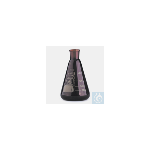 ERLENMEYER-PISTON-BORO-WHITE GRAD. -BG-250 ML-NS 29/32-WITHOUT PLUG