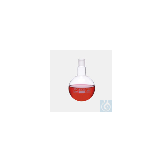 RUNDKOLBEN-BORO-WEISS GRAD.- 100 ML -NS 19/26-OHNE STOPFEN