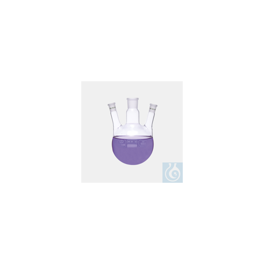 DREIHALS-RUNDKOLBEN-MITTELHALS NS29/32-2 ABGW. SEITENARME NS 29/32 -1000 ML