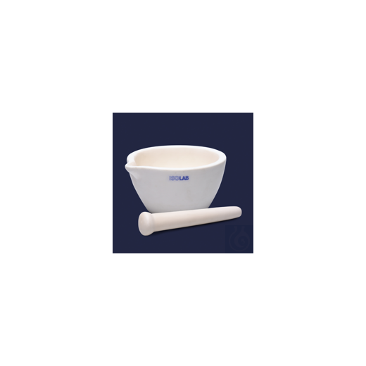 MORTAR WITH PESTLE ALUMINA STANDARD FORM-AD = 100 MM
