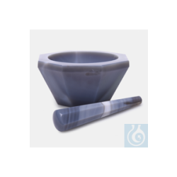 AGATE MORTAR WITH PESTLE DEPTH FORM -AD = 60 ± 3 MM