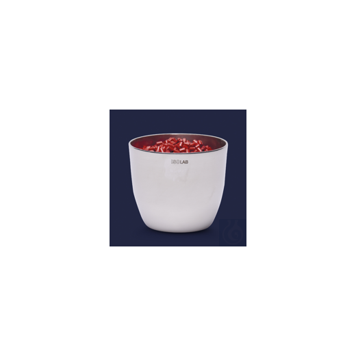 SCHMELZTIEGEL-EDELSTAHL-MEDIUM FORM -AD= ca. 44 MM-H= ca. 35 MM