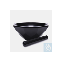AGATE MORTAR WITH PESTLE-BLACK-25 ML -AD = 65 ± 3 MM