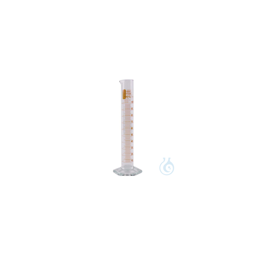 Messzylinder, VOLAC FORTUNA, 10 ml : 0.2 ml, Sechskantfu&szlig;, DE-M