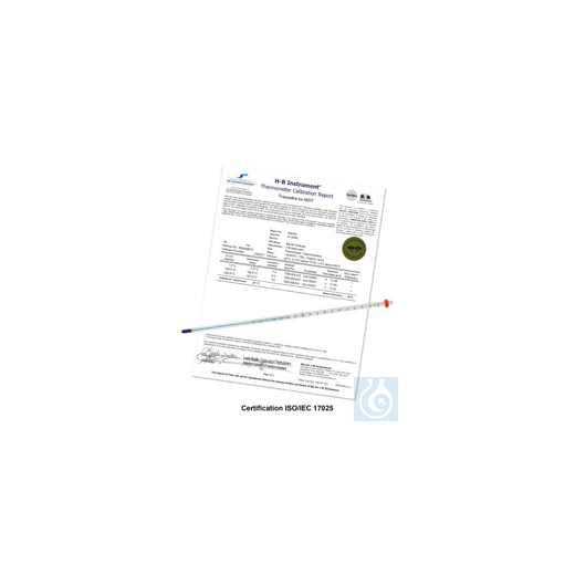 H-B DURAC Plus Calibrated Liquid-In-Glass Thermometer; -50 to 50C,