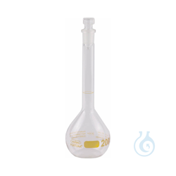 Volumetric flasks, clear glass, VOLAC FORTUNA, 5 ml, with...