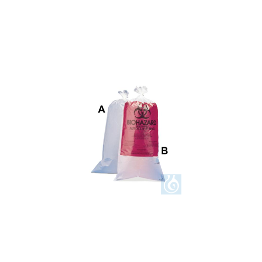 Bel-Art Clear Biohazard Disposal Bags with Warning Label; 1.5 mil Thick, 1-3