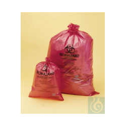 Bel-Art Red Biohazard Disposal Bags with Warning...