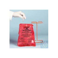 Bel-Art Bench-Top Biohazard Bags; 0.018mm Thick, 0.43...