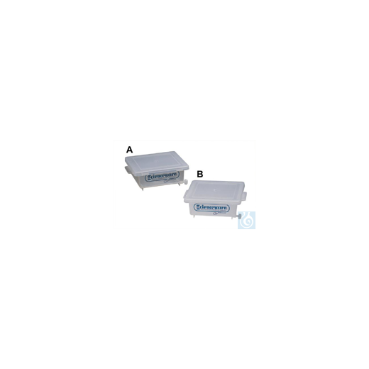 Bel-Art Translucent Plastic Gel Staining Box with Cover; 5 x 5 x 2 in.