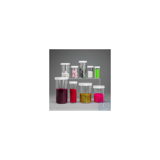 Bel-Art Snap Cap Styrene Vials; 40 dram (148ml), PE Cap (Pack of 72)