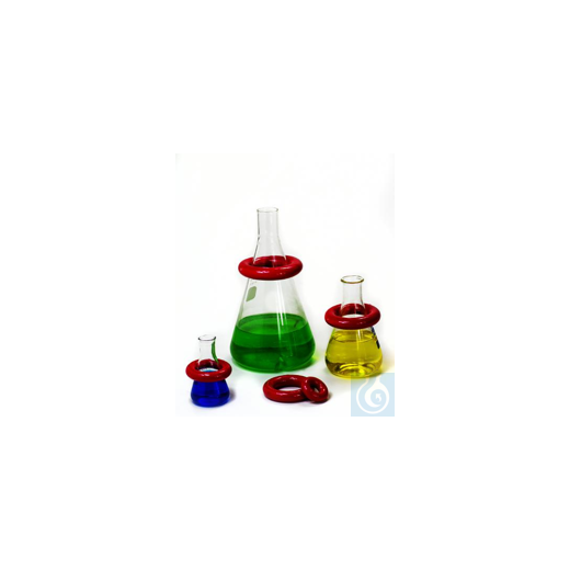 Bel-Art Round 2.0lb Lead Ring Flask Weight with Vikem Vinyl Coating; For