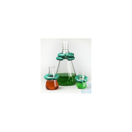 Bel-Art “C”-Shape Open 1.5lb Lead Ring Flask Weight with Vikem Vinyl Coating;