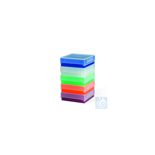 Bel-Art 81-Place Plastic Freezer Storage Boxes; Natural (Pack of 5)