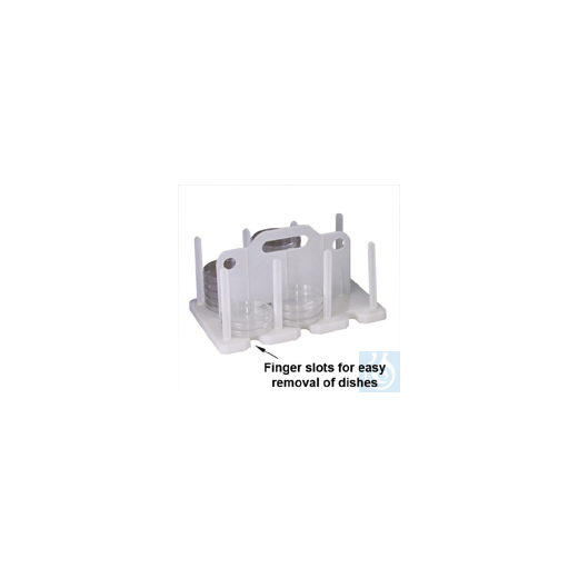 Bel-Art 72mm Contact Plate Rack; 60 Places, Plastic