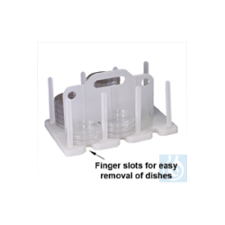 Bel-Art 72mm Contact Plate Rack; 60 Places, Plastic