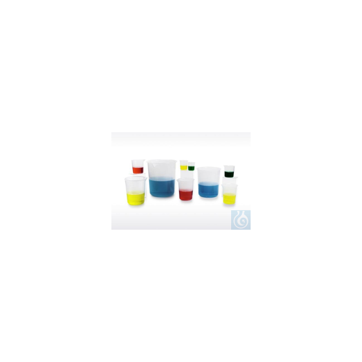 Bel-Art Graduated Griffin Low-Form 50ml Beakers; Polypropylene, 10ml Graduation