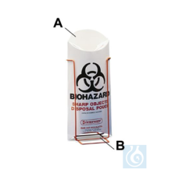 Bel-Art Biohazard Sharp Object Safety Pouches; 5¹/2...