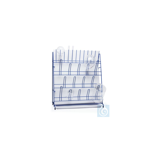 Bel-Art Poxygrid Labware Drain Stand; 16¾ x 6½ x 19 in., 14 Supports