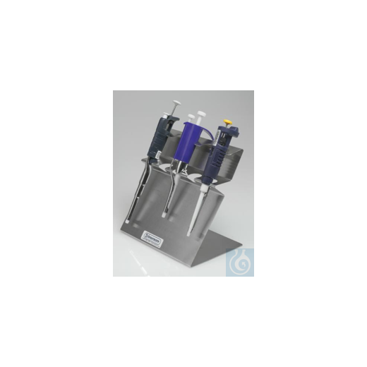 Bel-Art Pipettor Stand; 5 Places, 9 x 5¾ x 7¾ in., Stainless Steel