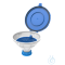 Funnel MARCO, V2.0, S50, with removable sieve, funnel diameter