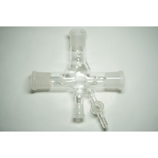 Zubehör Trockenpistole 3x NS29/32 1xNS14 + NS14,5 Hahn