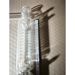 Laborkonvolut 096 2x KKolonnenkopf mit Kühler, Verspiegelt Nadelventilhahn