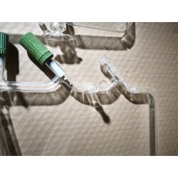 Laborkonvolut 096 2x KKolonnenkopf mit Kühler, Verspiegelt Nadelventilhahn