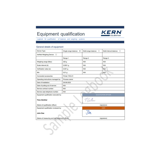 Equipment qualification made easy – with the KERN Equipment Qualification Software (EQS)