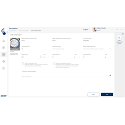 EasyTouch Formulation – Recipe/formulation function