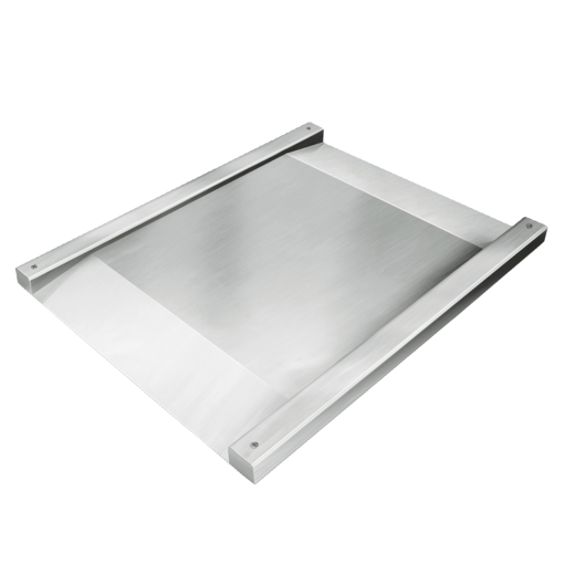 Weighing bridge made entirely of stainless steel, two integrated ramps, extremely rigid