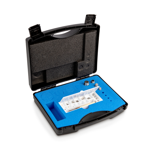 Gewichtssatz, E1, 1 mg - 50 g, Knopf, Edelstahl poliert, im Kunststoffkoffer