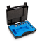 Weight set, E1, 1 g - 200 g, button, polished stainless steel, in plastic case