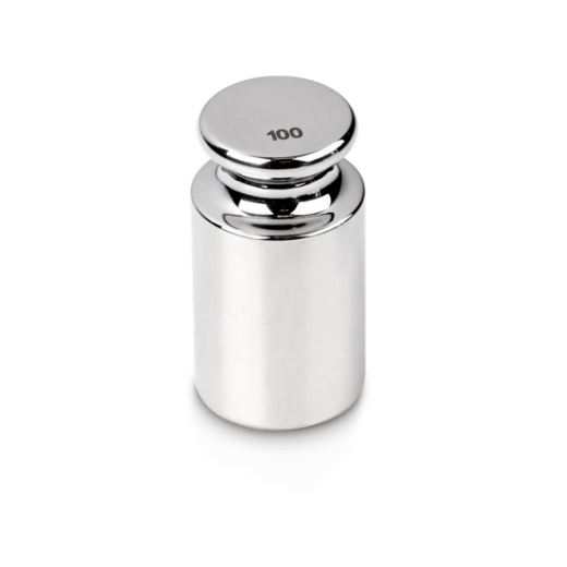 Single weight, OIML class F1, 100 g, Eco shape, polished stainless steel