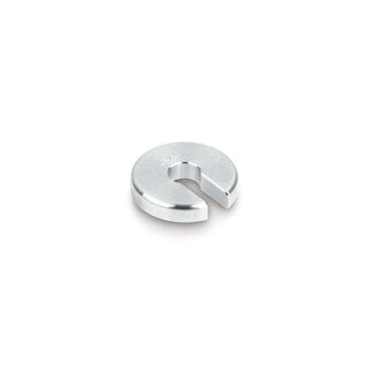 Single weight (Newton), 20 cN, slotted weight (Type A), finely turned stainless steel