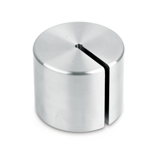 Single weight (Newton), 50 N, slotted weight (Type A), finely turned stainless steel