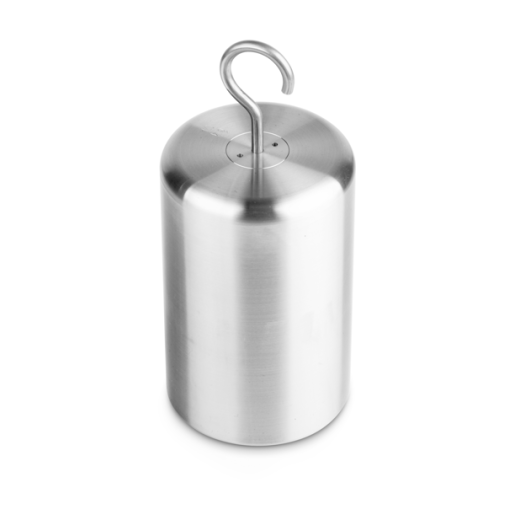 Single weight (Newton), 100 N, hook weight, finely turned stainless steel