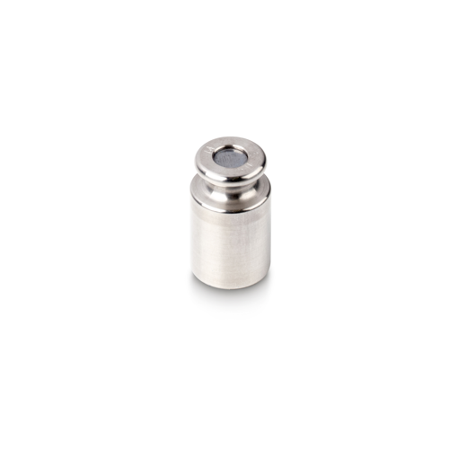 Single weight, OIML class M2, 50 g, button, finely turned stainless steel