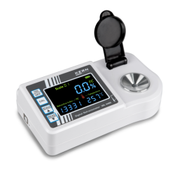 Digital refractometer with pre-installed scales for...