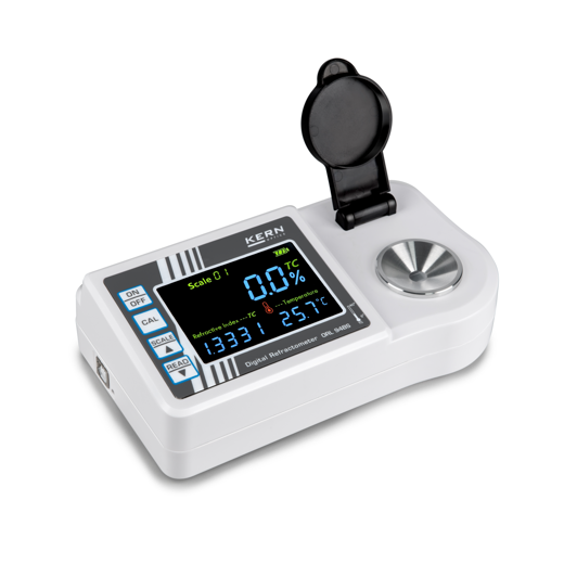 Digital refractometer with pre-installed scales for refractive index measurements, for the industry/automotive application field