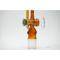 Dosier Titration Apparatur Braunglas mit Vorratsgef&auml;&szlig; und Druckausgleichsrohr L&ouml;sungsmittelbirne