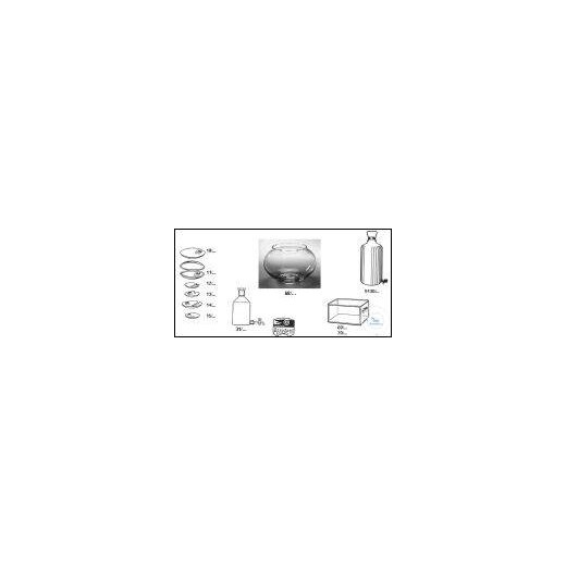 Aquarium boxes of glass, finely ground rim approx. height 30 x 22 x 24