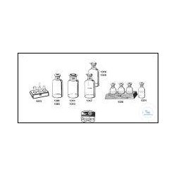 Wide neck bottles with glass stopper amber glass 250 ml...