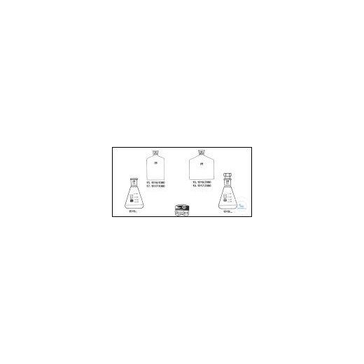 Erlenmeyer flask with graduation, borosilicate glass 3.3, with NS glass stopper