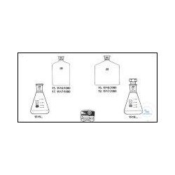 Erlenmeyerkolben mit Teilung, Borosilikatglas 3.3, mit...