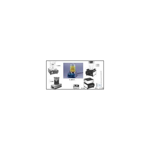 Magnetic stirrer with heating plate made of stainless steel, round, fully electronic rotation