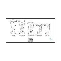 Mensuren, Glockenform, Klarglas, graduiert 25 ml Alte...